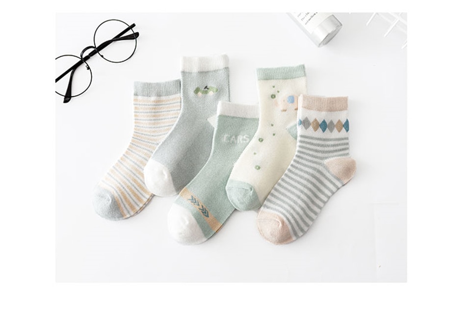 Baby's Unicorn Thin Cotton Socks 5 Pairs Set